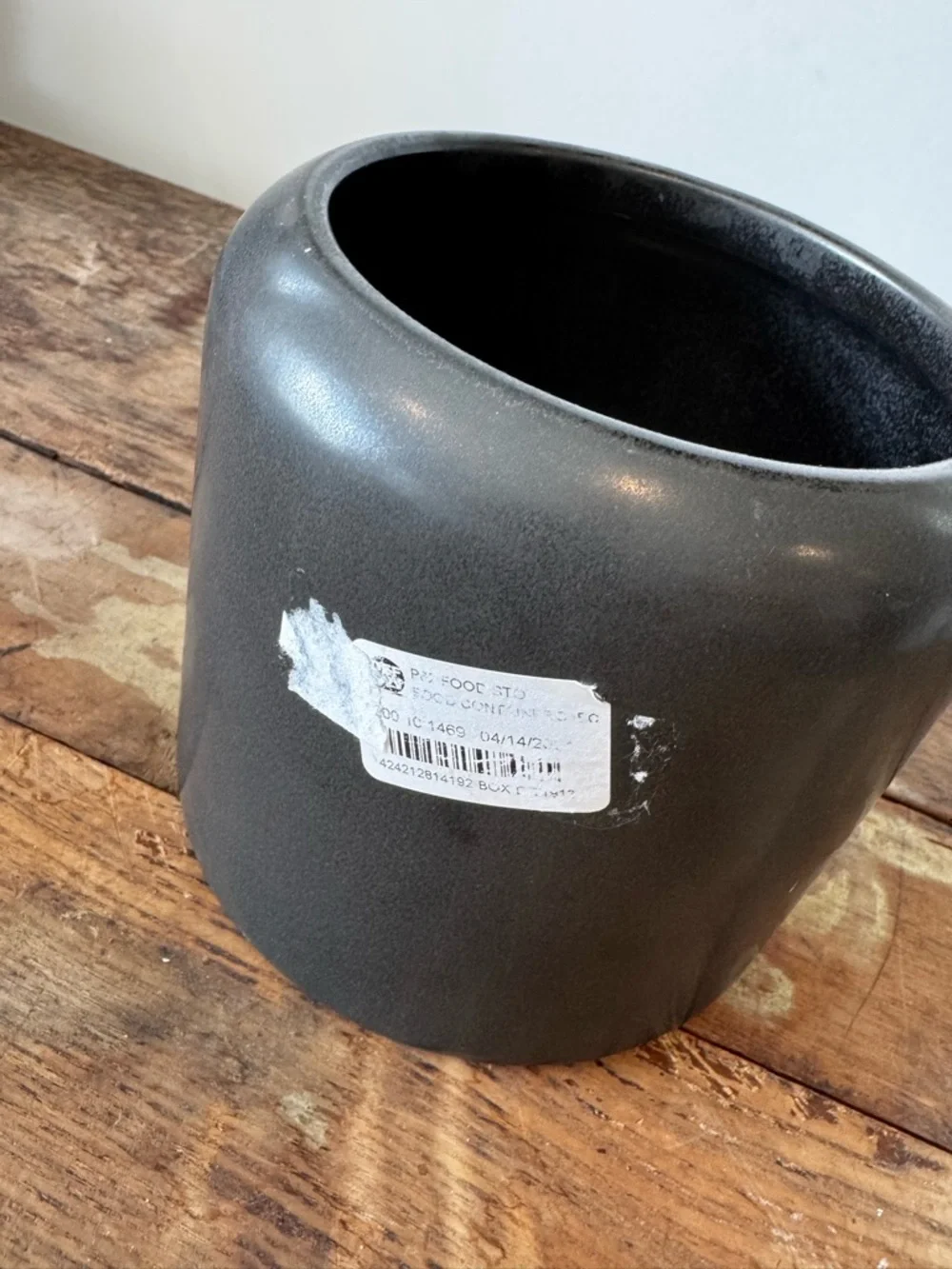 Project 62 Stoneware Tilley Food Storage Canister in Charcoal Gray